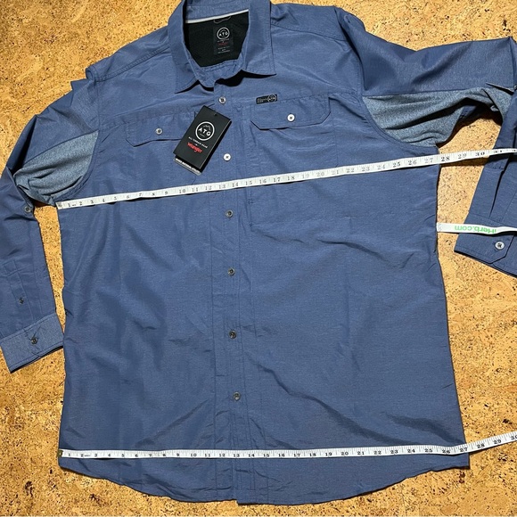 Wrangler Men’s ATG Regular Fit Long Sleeve Button Down Shirt NWT Sz 2XT - Picture 14 of 16